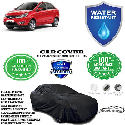 Tamanchi Autocare Car Cover For Tata Zest Quadrajet 1.3 75PS XM Diesel(Black)