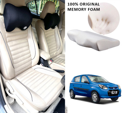 Oshotto Black Memory Foam Car Pillow Cushion for Maruti Suzuki(Rectangular, Pack of 2)