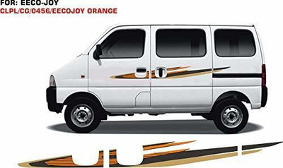 Automaze Sticker & Decal for Car(Orange, Grey)