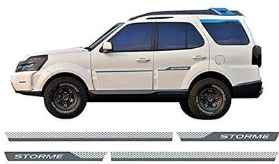 Automaze Sticker & Decal for Car(Grey, White)