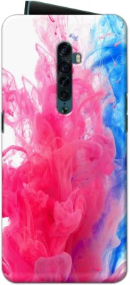 NDCOM Back Cover for OPPO Reno2 Pink Color Smoke Printed(Multicolor, Hard Case, Pack of: 1)