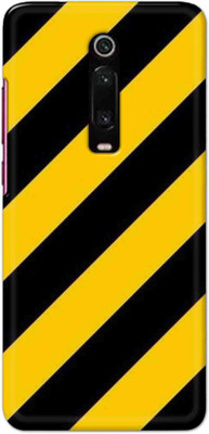 NDCOM Back Cover for Redmi K20 pro Yellow Black Stripe Printed(Multicolor, Hard Case, Pack of: 1)