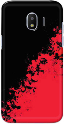 NDCOM Back Cover for Samsung Galaxy J2 2018 Red Black Printed(Multicolor, Hard Case, Pack of: 1)