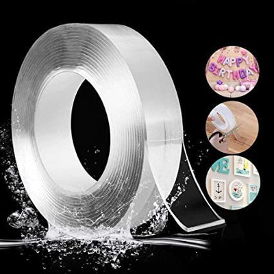 Jeevan jyoti agency Double sided All Type Dispenser cello tape (Manual)(Set of 1, clear)