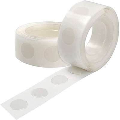 mapperz Double Sided Easy to Use Balloon Glue Dot Tape (Manual)(Set of 1, Transparent)