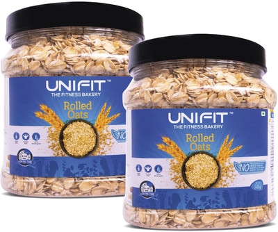 Unifit Rolled Oats Healthy Breakfast High Fiber & Rich Source of Protein Plastic Bottle(2 x 200 g)