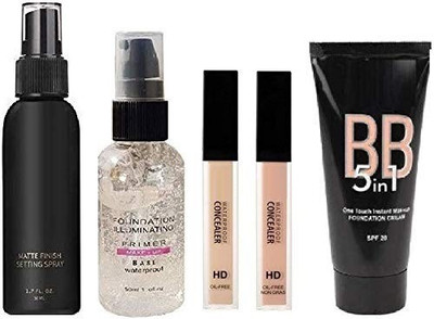YAWI COMBO OF FIXER,PRIMER,FOUNDATION,CONCEALER(5 Items in the set)