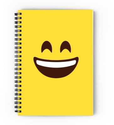 epheriwala Grinning Emoji A5 Notebook Unruled 180 Pages(Yellow)