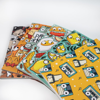 doodleholic Set of Five Notebooks A5 Notebook Dot Grid 60 Pages(Yellow, Pack of 5)