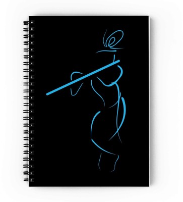 epheriwala Krishna Line Art A5 Notebook Unruled 180 Pages(Blue, Black)