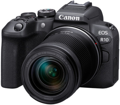 Canon EOS R10 Mirrorless Camera Body with RF-S 18 - 150 mm f/3.5 - 6.3 IS STM Lens Kit(Black)