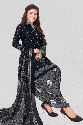INITHI Crepe Printed Salwar Suit Material