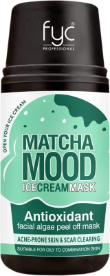 FYC PROFESSIONAL Matcha Mood Ice Cream Mask Facial Kit, Acne -Prone Skin, 75gm +85ml(160 g)