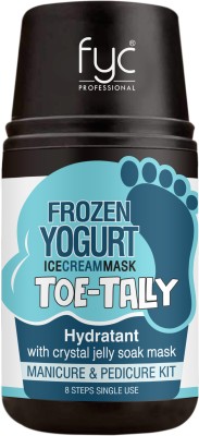 FYC PROFESSIONAL Frozen Yogurt Ice Cream Mask Toe Tally, Hydratant with jelly soak, 65gm+10ml(75 g)