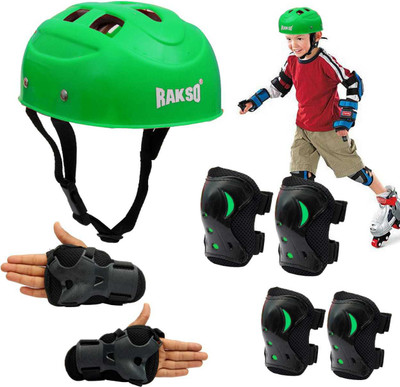 Rakso KIDS MEN Skating & Cycling Protective Training Set (4 Pcs Set) SIZE-L GREEN Skating Kit