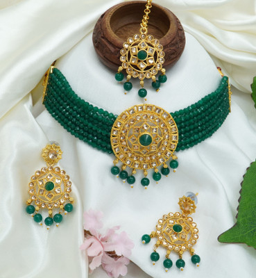 BHARGAV ART Alloy Green Jewellery Set(Pack of 1)