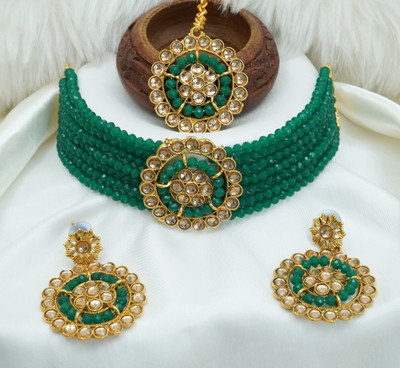 BHARGAV ART Alloy Green Jewellery Set(Pack of 1)