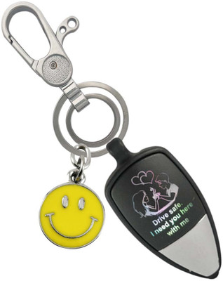 HANDSOME ISK Multicolor Couple Light High Quality Locking Lock With Smiley Key Chain