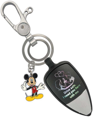 HANDSOME ISK Multicolor Couple Light High Quality Locking Lock With Mickey Mouse Key Chain