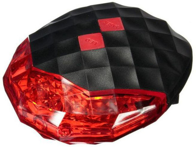DSTECHBAR Diamond Cut Laser Light Halogen Wheel Reflectors (Red & Black) LED Rear Break Light(Red)
