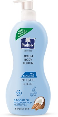 Parachute Advansed Body Lotion for Women, Pro Sensitive Serum, Coconut Milk, 100% Natural  (400 ml)