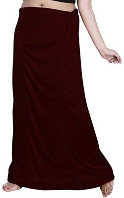 SATAK Women Satin Petticoat/Inskirt Saree Brown Petticoat Solid Plain Red Petticoat Pure Satin Petticoat(Free)