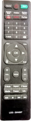 Akshita LED-SH4007 TV Compatible For LED Smart TV Remote Control INTEX Remote Controller(Black)