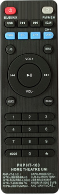 LipiWorld PHP HT-100 IT-2650 MMS-4040F Avoir-IT-5060 SVBF INT-Bang Prologic and Many More Home Theater Universal Remote Control Compatible for Philips / Intex Remote Controller(Black)