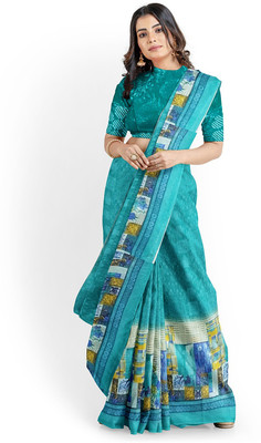 Suali Printed Bandhani Georgette Saree(Light Blue)