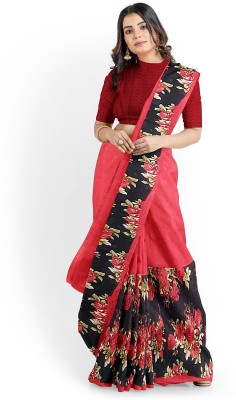 Suntex Printed Bandhani Georgette Saree(Maroon)