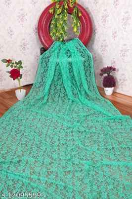 Aarya creation Embellished Bollywood Net Saree(Light Green)