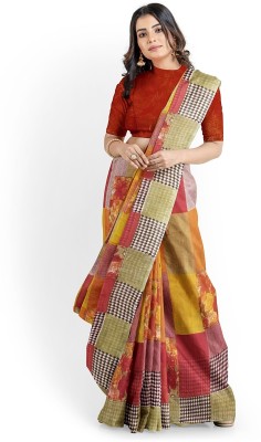 Saadhvi Printed Bandhani Georgette Saree(Multicolor)