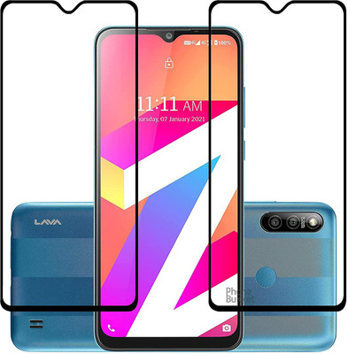 Bodoma Edge To Edge Tempered Glass for Lava Z3 Pro pack of 2 glass(Pack of 2)