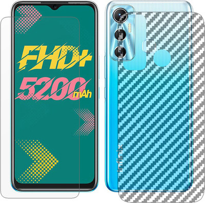 ZORAM Front and Back Tempered Glass for Infinix Hot 11(Pack of 2)