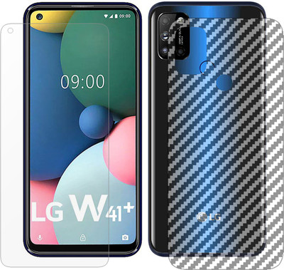 ZORAM Front and Back Tempered Glass for LG W41+(Pack of 2)
