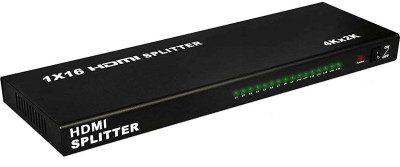 microware HDMI Splitter 1 in 16 Out HDMI Powered Splitter Support 4Kx2K 3D Full HD 1080P Media Streaming Device(Black)