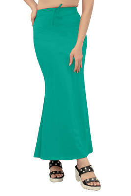 KERMIT FishCut_turquoise green_XXL_Saree Shapewear shapewear petticoat For saree Lycra Blend Petticoat(XXL)