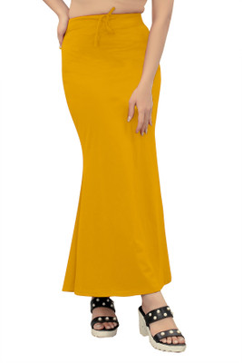 KERMIT FishCut_Mustard_S_Saree Shapewear shapewear petticoat For saree Lycra Blend Petticoat(S)