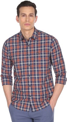 Arrow Sport Men Checkered Casual Brown Shirt