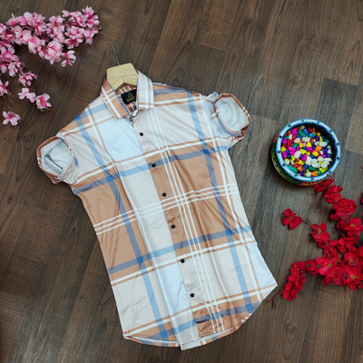 SKY BLUE ENTERPRISE Men Printed Casual Brown Shirt