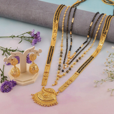 TONOLIKA JEWELLERY Alloy Gold-plated Gold, Black Jewellery Set(Pack of 1)