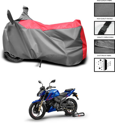 CODOKI Waterproof Two Wheeler Cover for TVS(Apache RTR 200, Grey, Blue)