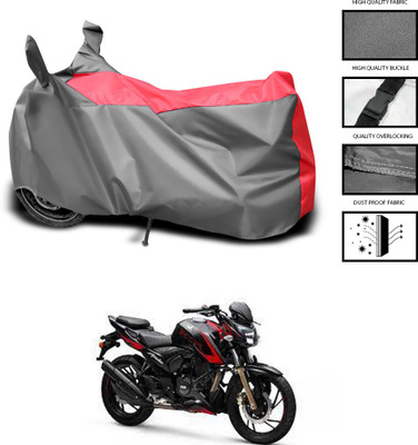 PAGORA Waterproof Two Wheeler Cover for TVS(Apache RTR 200 4V, Grey)