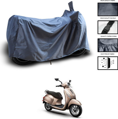 CODOKI Waterproof Two Wheeler Cover for Bajaj(Chetak, Grey)