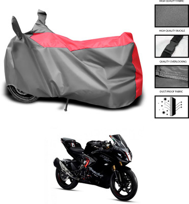 CODOKI Waterproof Two Wheeler Cover for TVS(Apache RR 310, Grey, Blue)