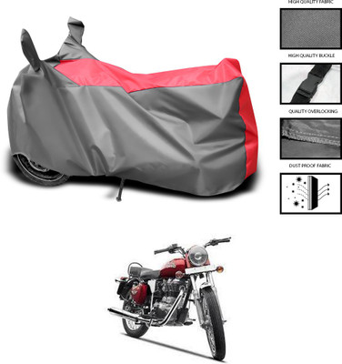 CODOKI Waterproof Two Wheeler Cover for Royal Enfield(Bullet Electra Twinspark, Grey, Blue)