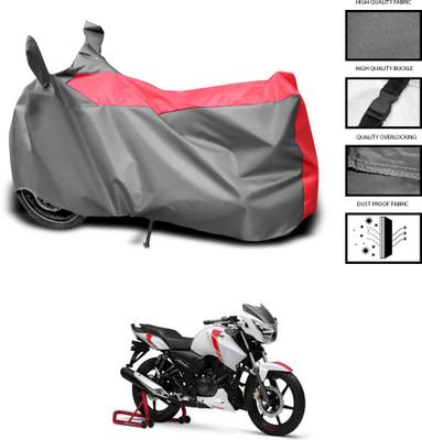 CODOKI Waterproof Two Wheeler Cover for TVS(Apache 150, Grey, Blue)