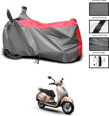 CODOKI Waterproof Two Wheeler Cover for Bajaj(Chetak, Grey, Blue)