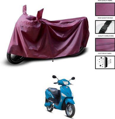 GOSHIV-car and bike accessories Waterproof Two Wheeler Cover for Hero(Electric Optima Plus, Maroon)