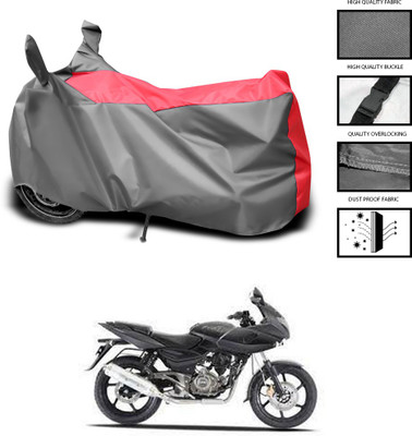 CODOKI Waterproof Two Wheeler Cover for Bajaj(Pulsar 220 DTS-i, Grey, Blue)